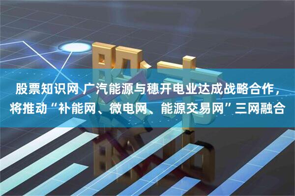 股票知识网 广汽能源与穗开电业达成战略合作，将推动“补能网、微电网、能源交易网”三网融合